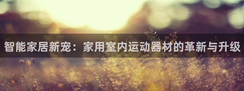fb体育集团：智能家居新宠：家用室内运动器材的革新与
